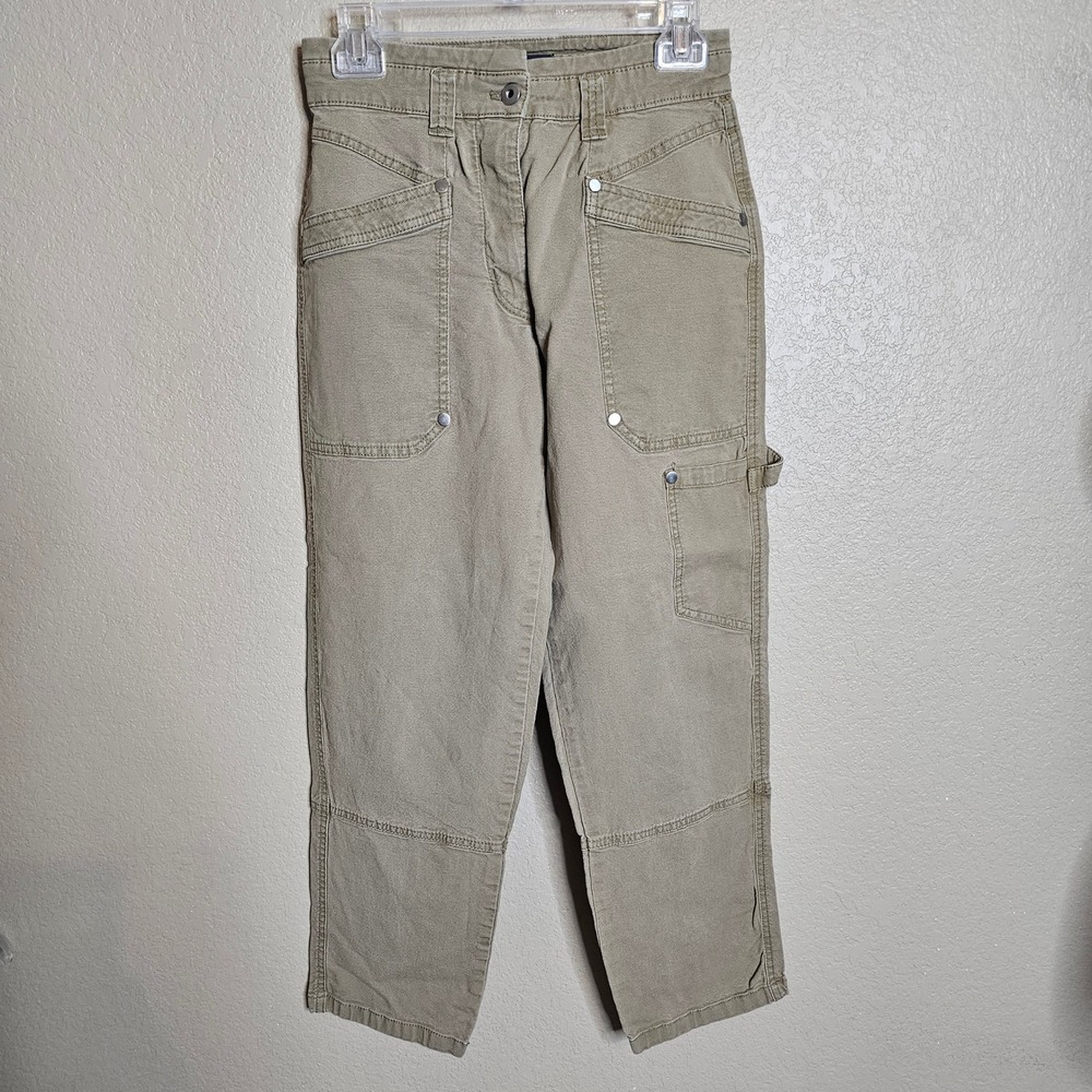 Anthropologie‎ Maeve Turner High Rise Carpenter Utility Pants Tan 26 - Picture 2 of 11
